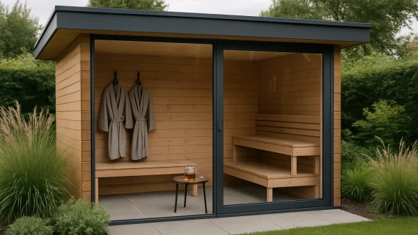 Gartensauna mit Vorraum: Modelle im Vergleich