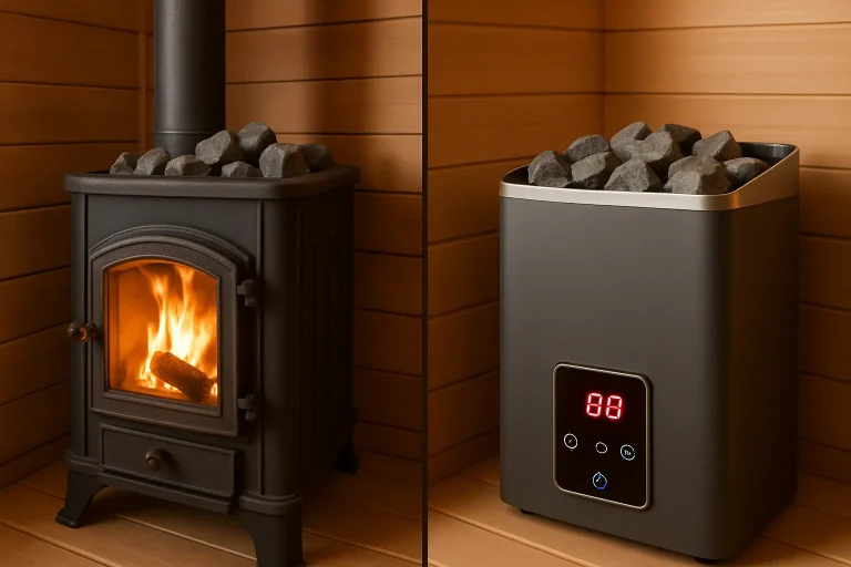 Holz-Saunaofen vs. Elektro: Was lohnt sich mehr?