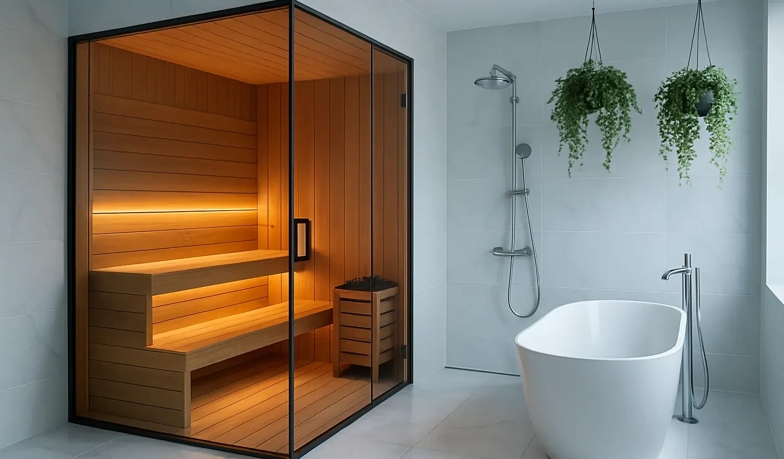 Sauna im Badezimmer: Platzbedarf und Voraussetzungen