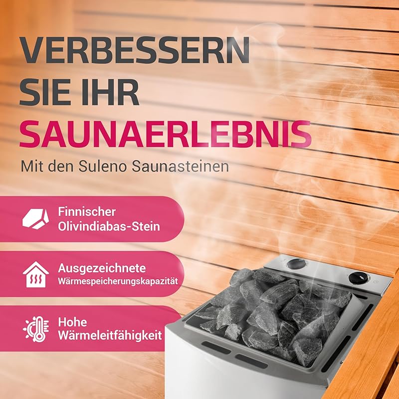 OLIVIN-DIABAS Saunasteine 20 kg &ndash; 5&ndash;10 cm